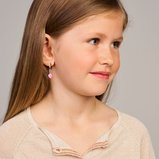 vDam Oorringen Hart Emaille Zilver Gerhodineerd 1338236