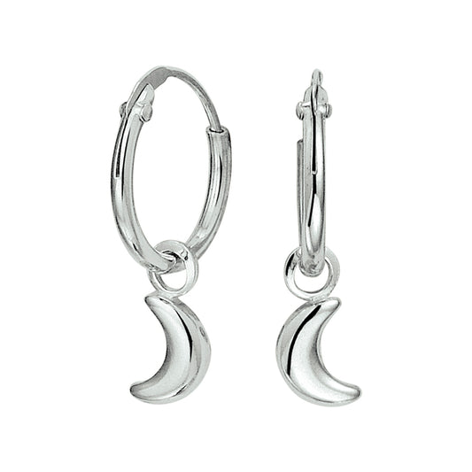 vDam Oorringen Maan Zilver Gerhodineerd 1327322