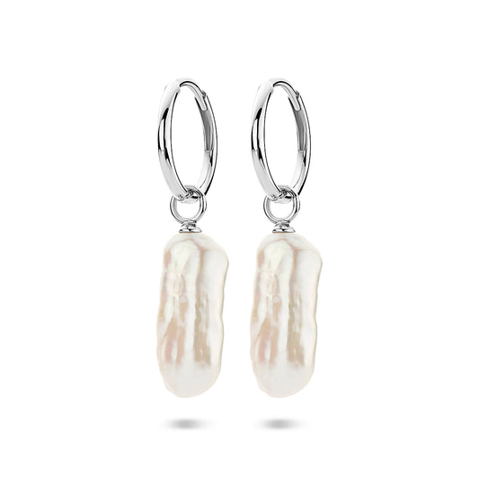 vDam Oorringen Parel 38 Mm Zilver Gerhodineerd 1341868