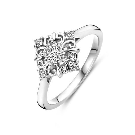 vDam Ring Filigrain Zirkonia Zilver Gerhodineerd 1339203