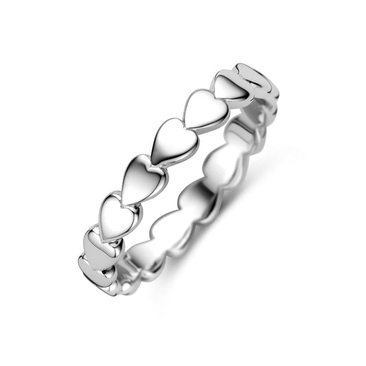 vDam Ring Hartjes Zilver Gerhodineerd 1341758