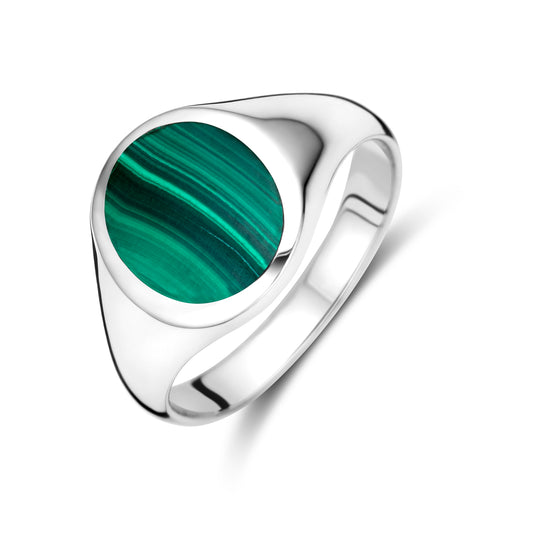 vDam Ring Malachiet Zilver Gerhodineerd 1338886