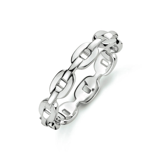 vDam Ring Schakel Zilver Gerhodineerd 1333681