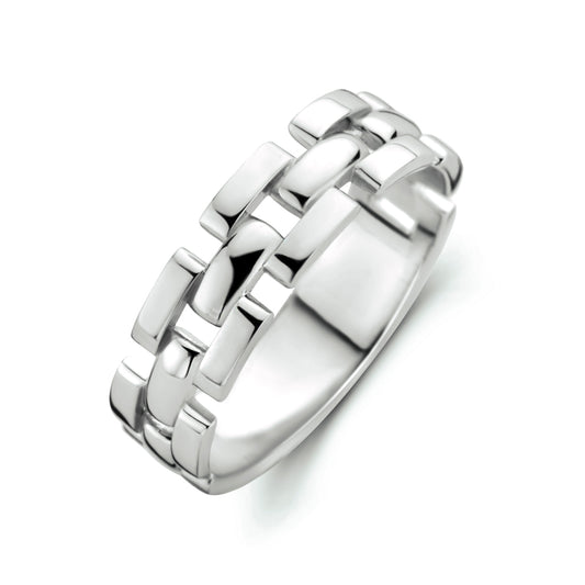 vDam Ring Schakel Zilver Gerhodineerd 1334001