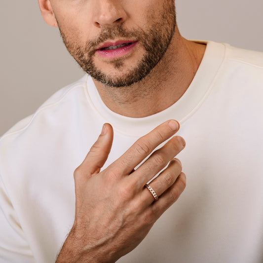 vDam Ring Schakel Zilver Gerhodineerd 1338428 Maat 19¾