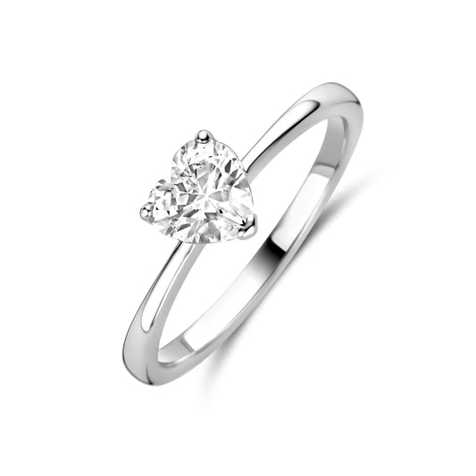 vDam Ring Zirkonia Hartje Zilver Gerhodineerd 1341754