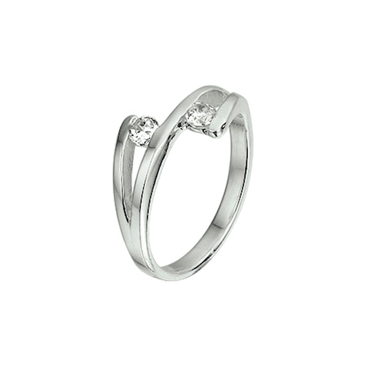 vDam Ring Zirkonia Zilver Gerhodineerd 1325479