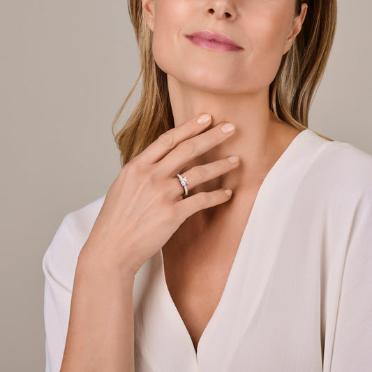 vDam Ring Zirkonia Zilver Gerhodineerd 1326599 Maat 17¾