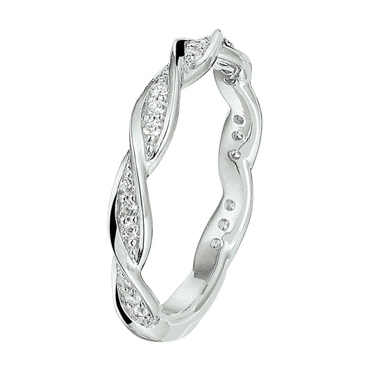 vDam Ring Zirkonia Zilver Gerhodineerd 1328355