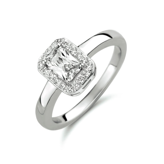 vDam Ring Zirkonia Zilver Gerhodineerd 1333640