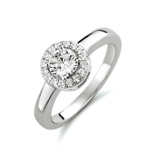 vDam Ring Zirkonia Zilver Gerhodineerd 1333651