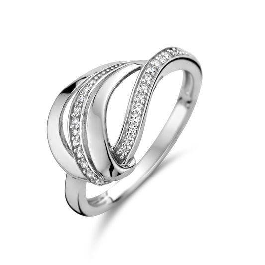 vDam Ring Zirkonia Zilver Gerhodineerd 1335607