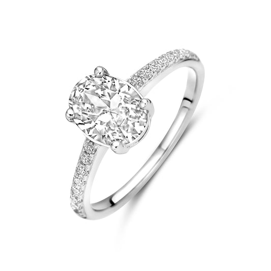 vDam Ring Zirkonia Zilver Gerhodineerd 1336153