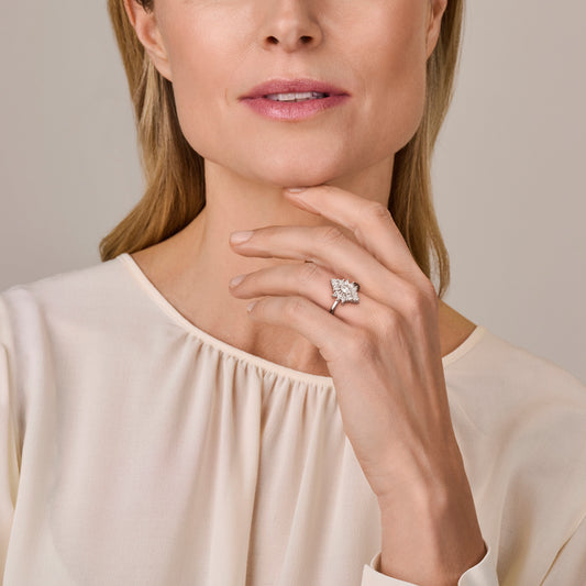 vDam Ring Zirkonia Zilver Gerhodineerd 1340709 Maat 16½