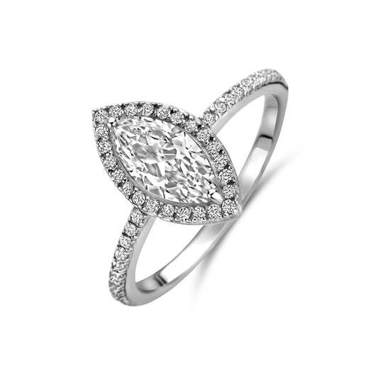 vDam Ring Zirkonia Zilver Gerhodineerd 1340733