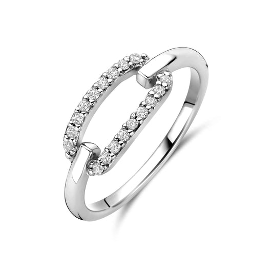 vDam Ring Zirkonia Zilver Gerhodineerd 1341685