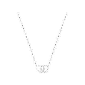 Witgouden Ketting rondjes met zirconia 4105391*