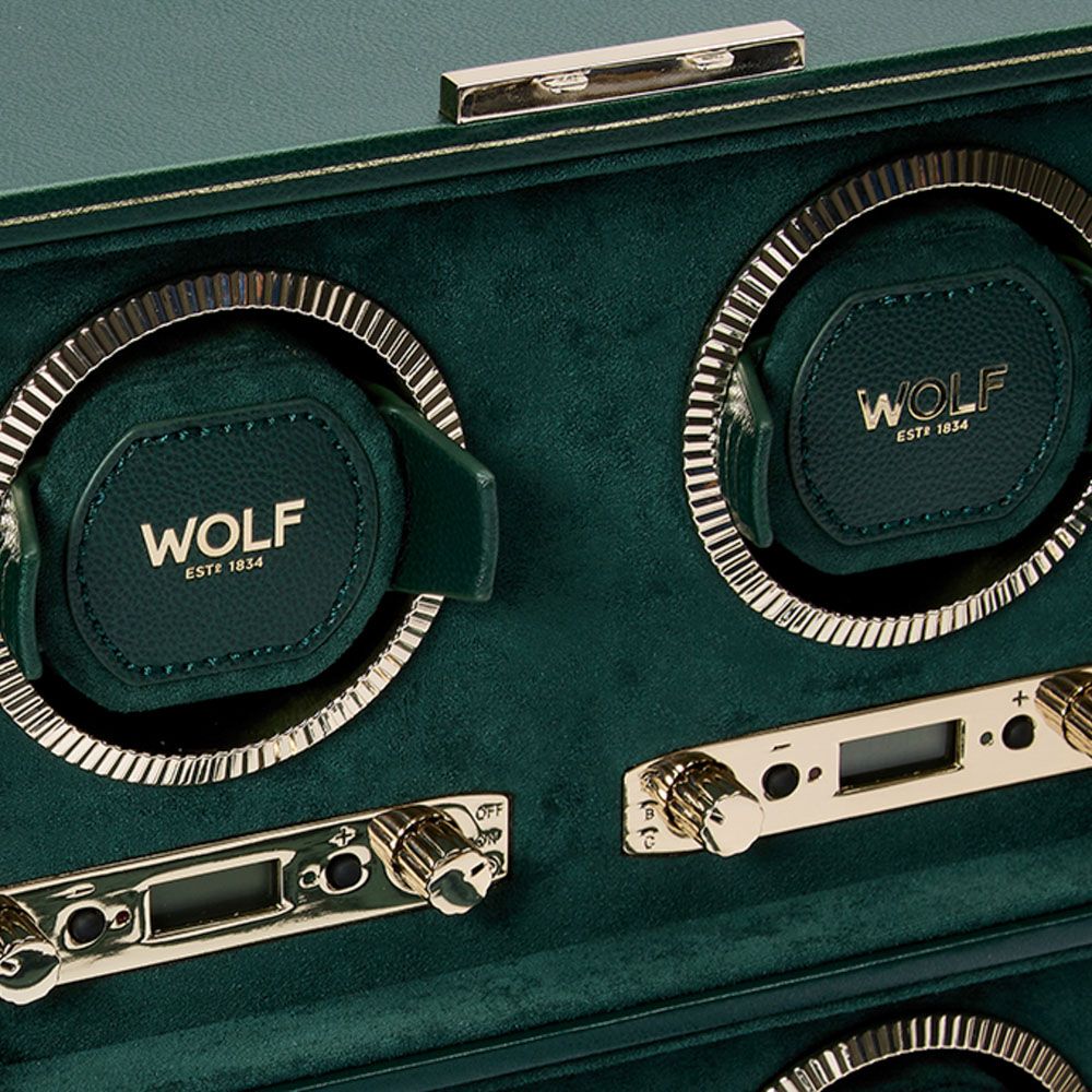 WOLF British Racing Vierdubbele Horloge Opwinder 793041 - Juwelier van Dam