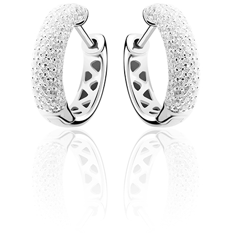 Zilveren Creolen met Zirconia E091