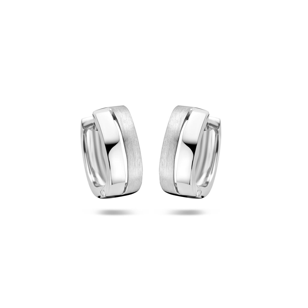 Zilveren Klapoorringen Vlak Poli/Mat 5mm 1322171