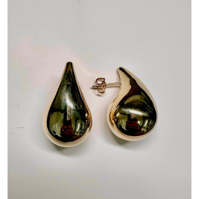 14 krt gouden oorsteker druppel XIAF010 7,5mm