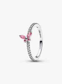 Pandora Ring met Roze Zirkonia Vlinder 194269C02-52
