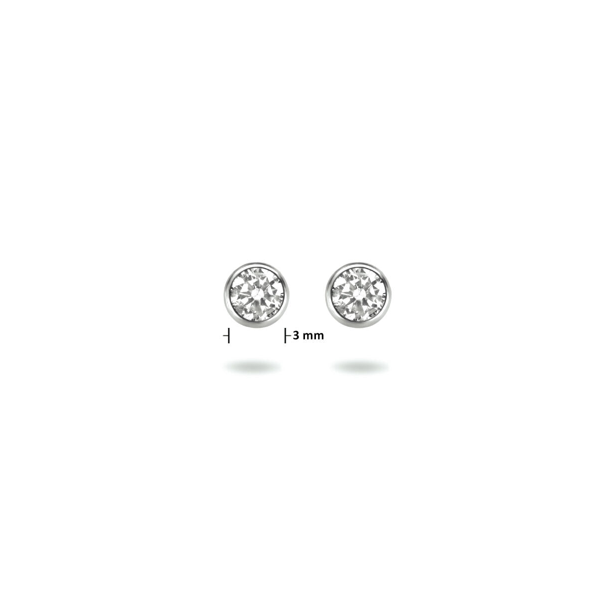 Zilveren Oorknoppen Zirkonia 3mm 1323068
