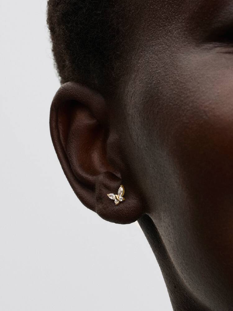 Pandora Oorknoppen met Zirkonia Vlinders 264264C01