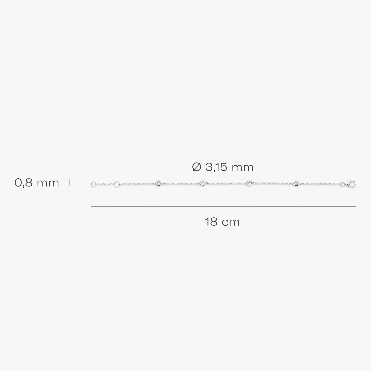 Blush Armband 14kt Witgoud 2187WZI