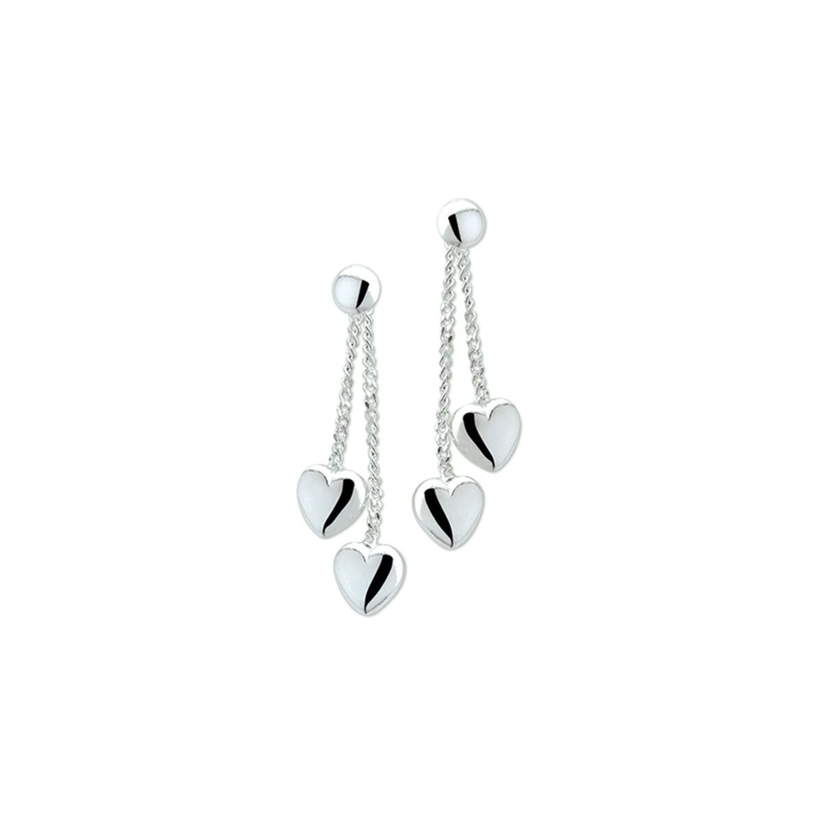 Zilveren Oorhangers Hart 1321825
