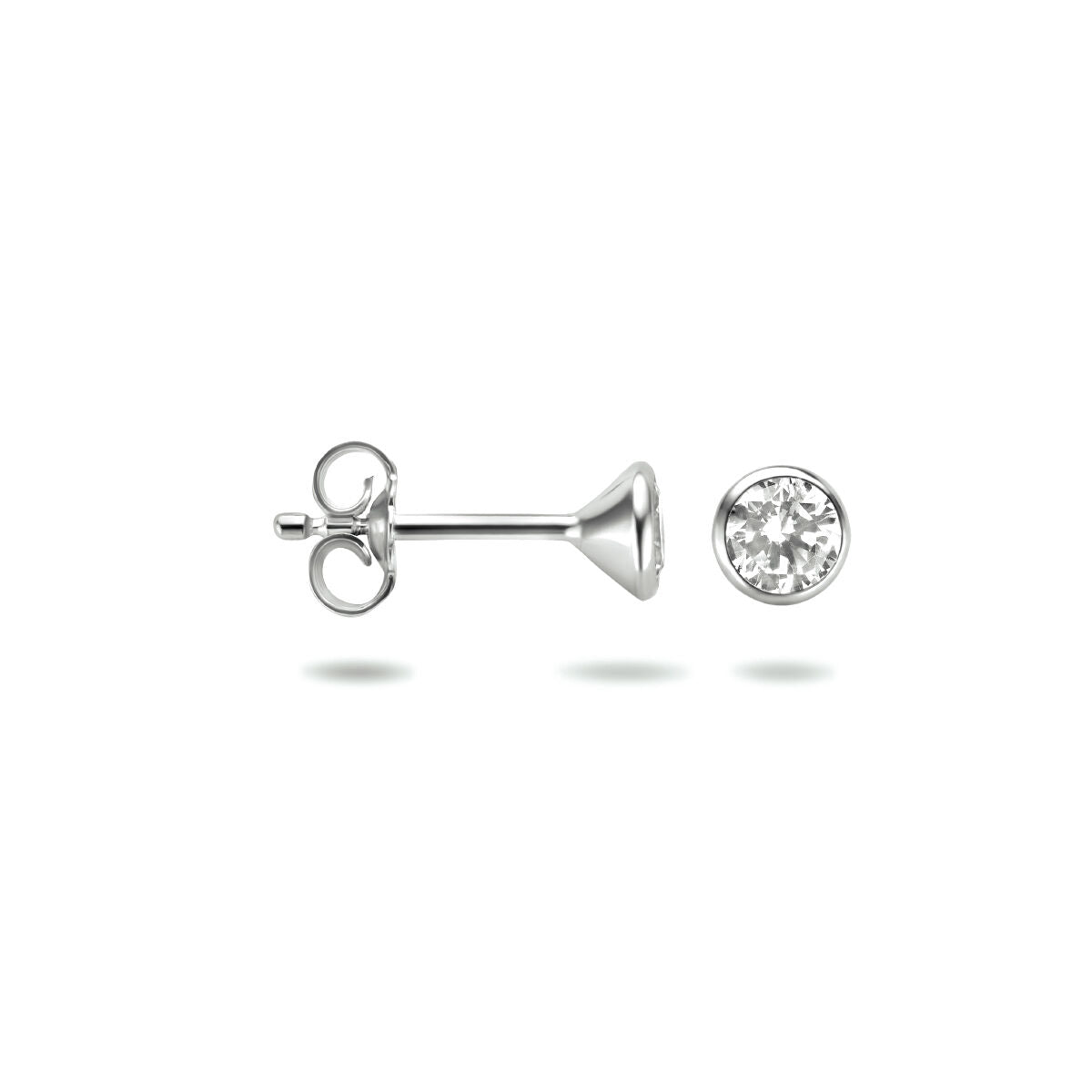 Zilveren Oorknoppen Zirkonia 4mm 1323074