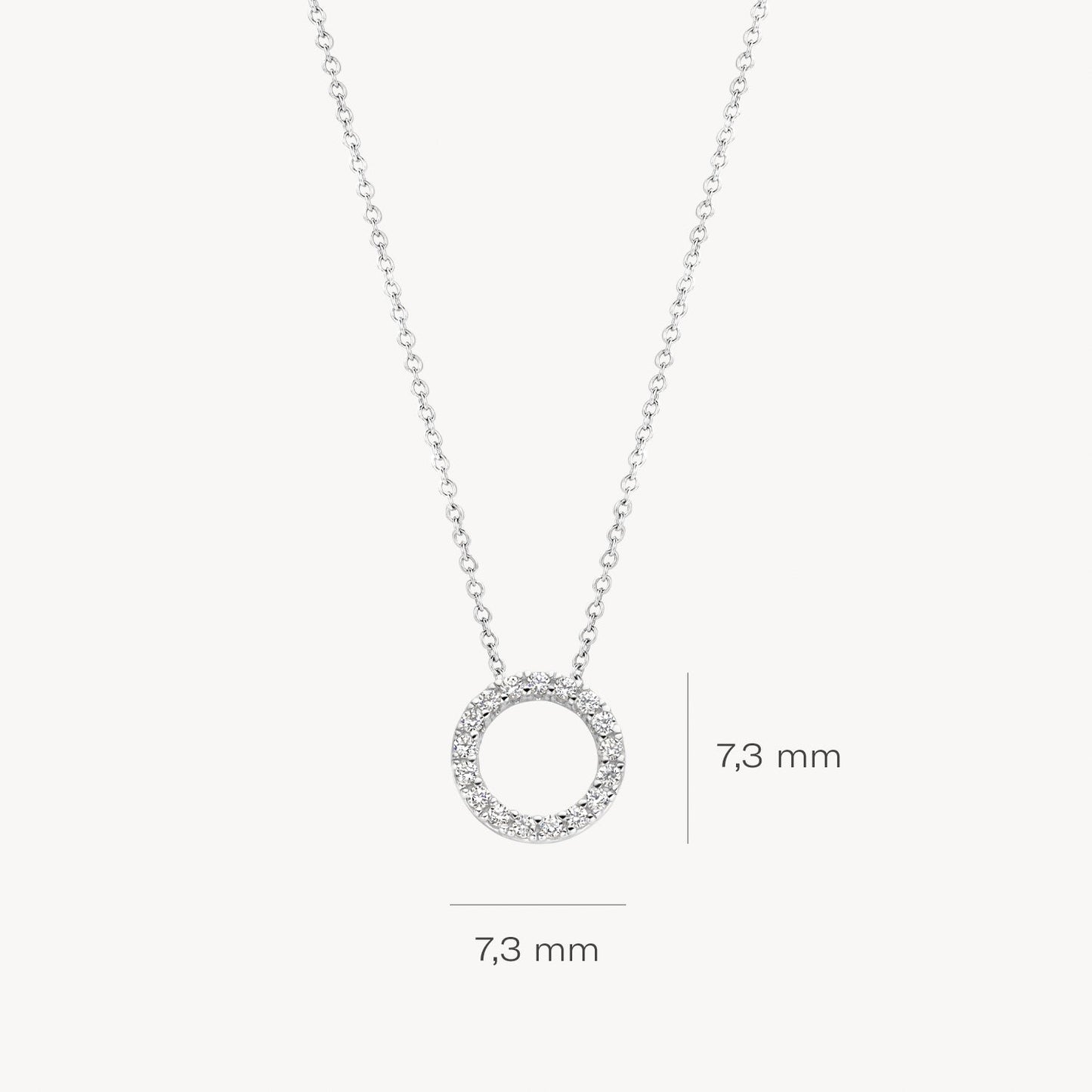 Blush Ketting 14kt Witgoud 3065WZI
