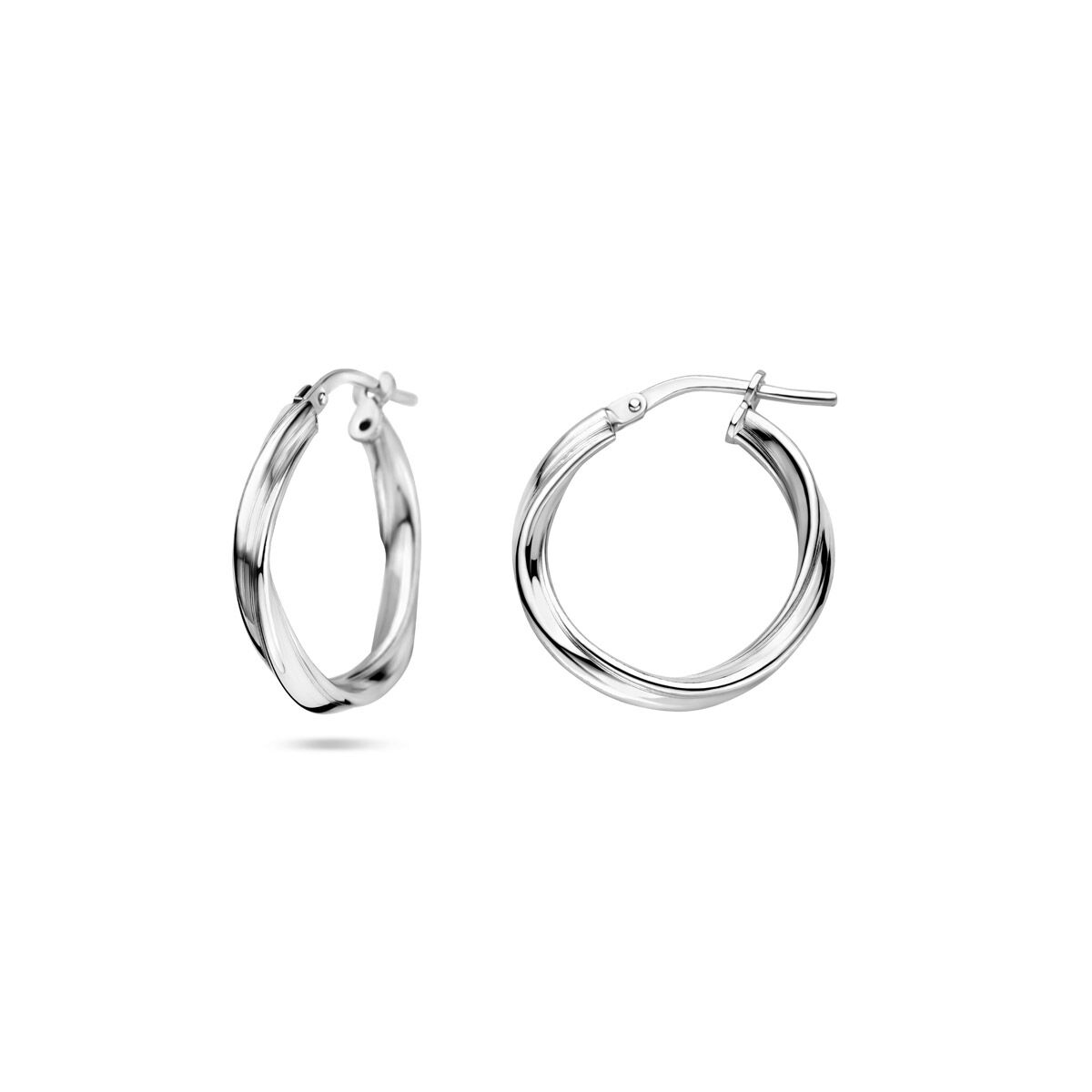 Zilveren Oorringen Gedraaid 2,0mm 19mm 1337959