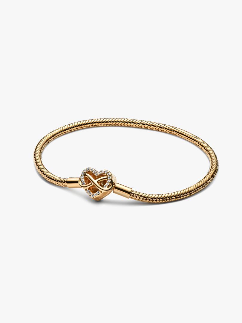 Pandora Sparkling Infinity Heart Clasp-slangenschakelarmband 563758C01-20