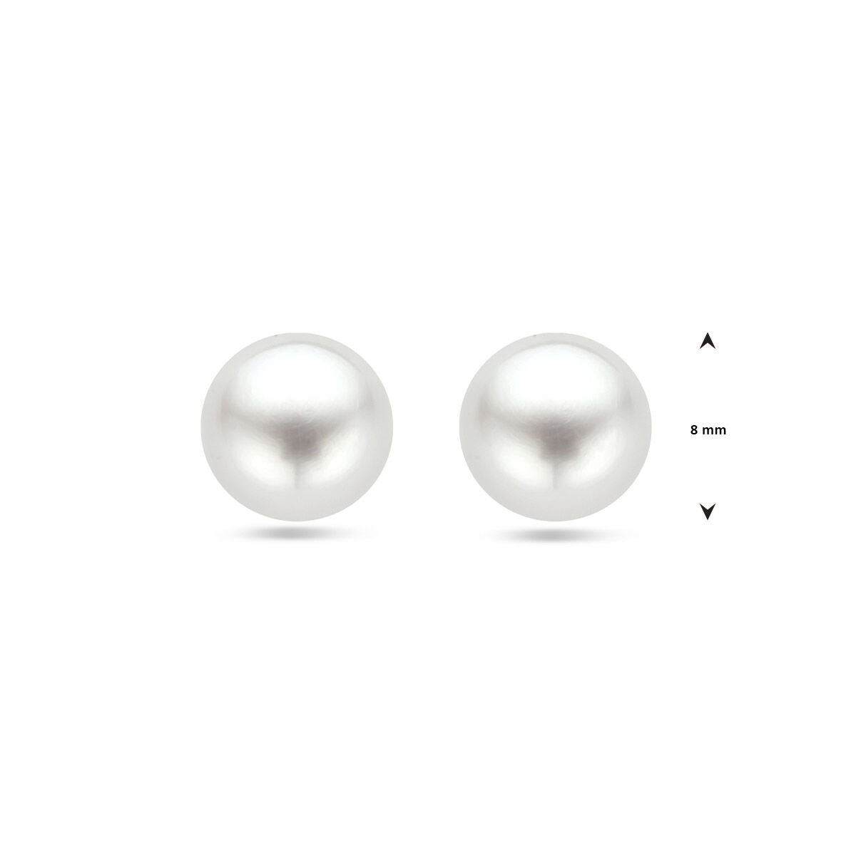 Zilveren Oorknoppen Parel 8mm 1323110