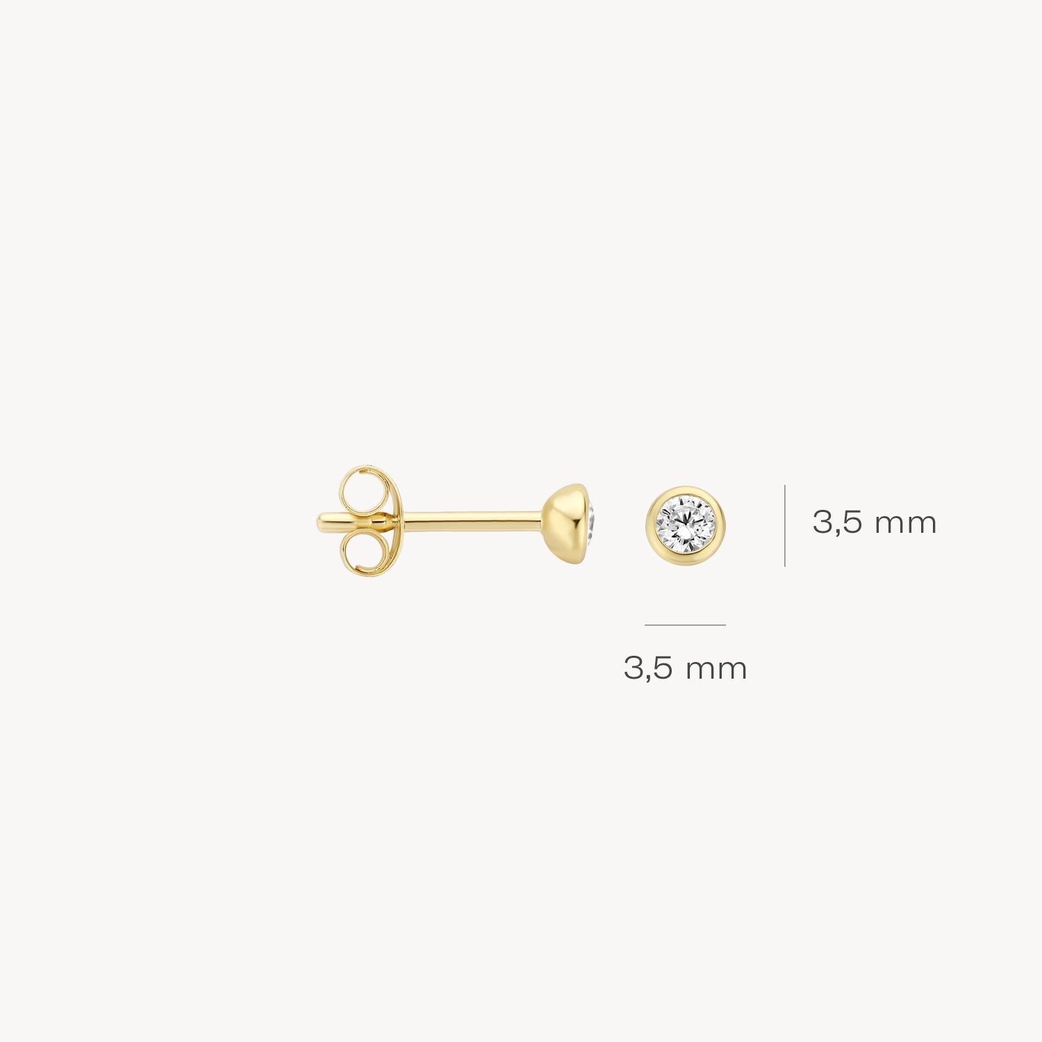 Blush Oorknoppen 14kt Goud 7214YZI