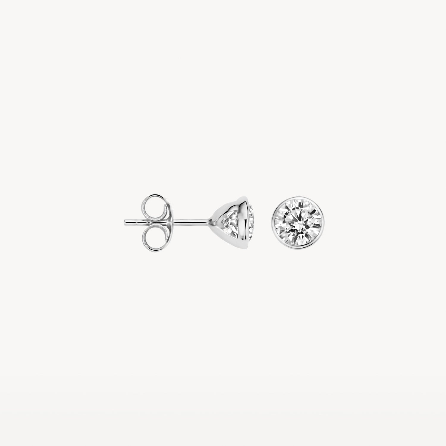 Blush Oorknoppen 14kt Witgoud 7258WZI