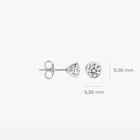 Blush Oorknoppen 14kt Witgoud 7258WZI