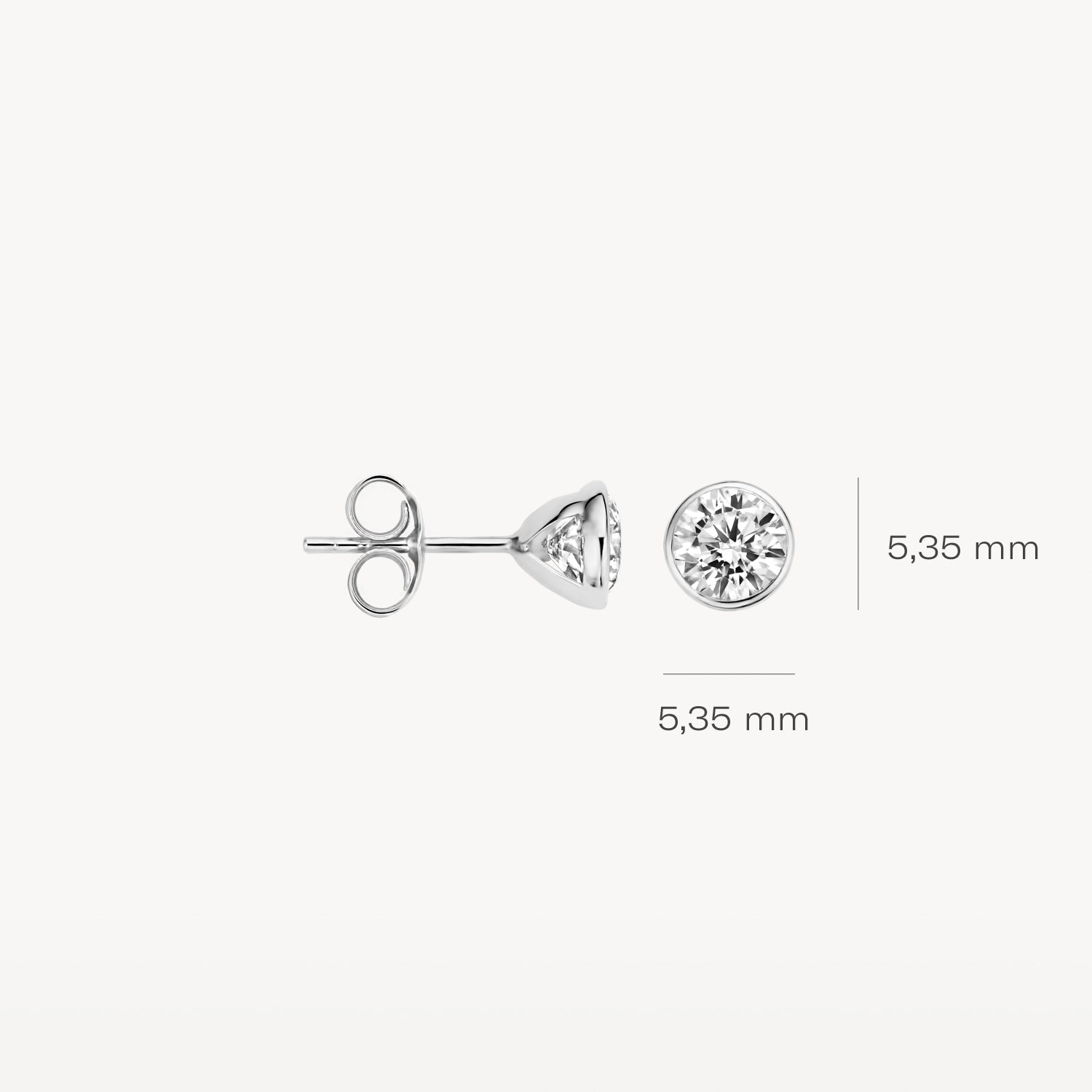 Blush Oorknoppen 14kt Witgoud 7258WZI