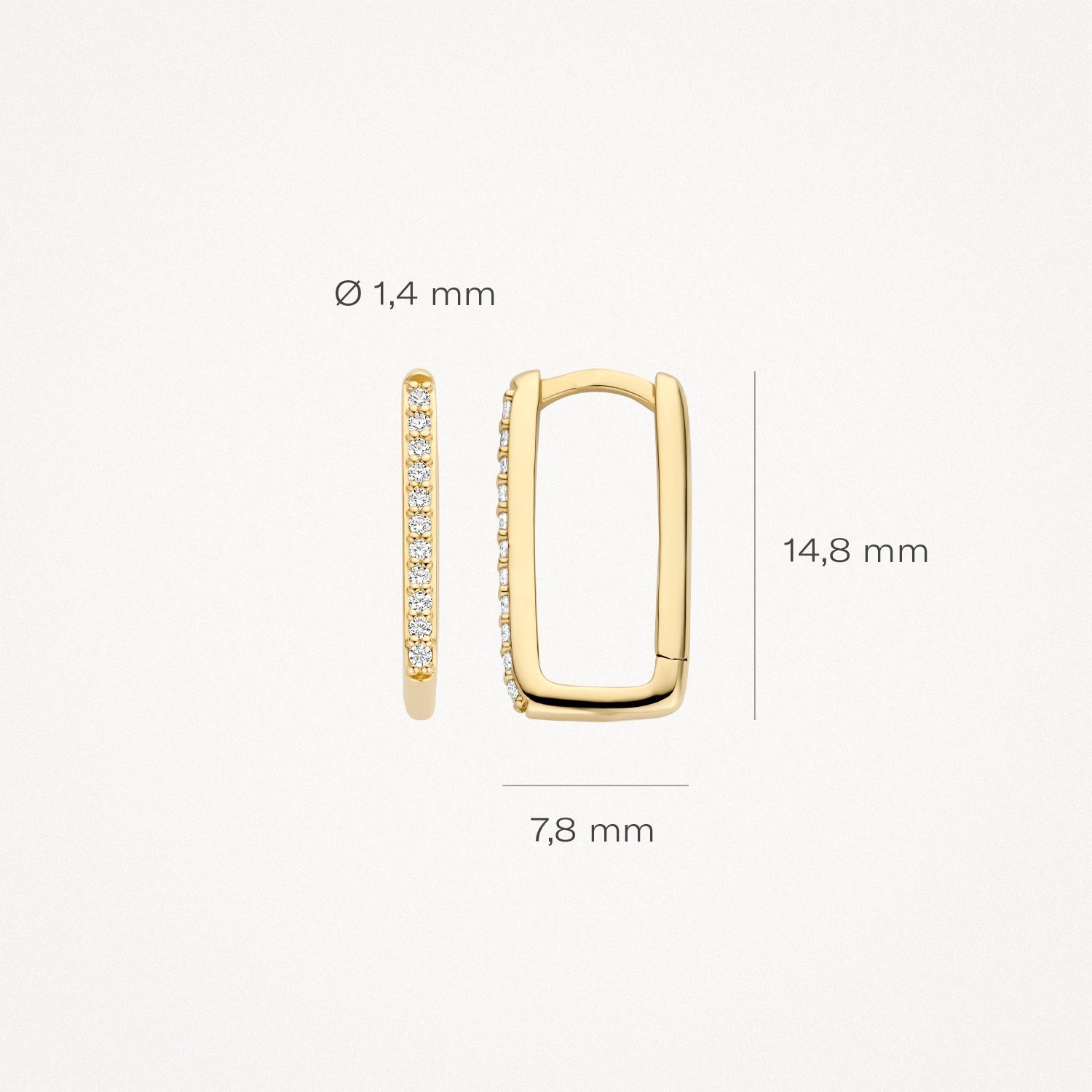 Blush Oorringen 14kt Goud 7318YZI