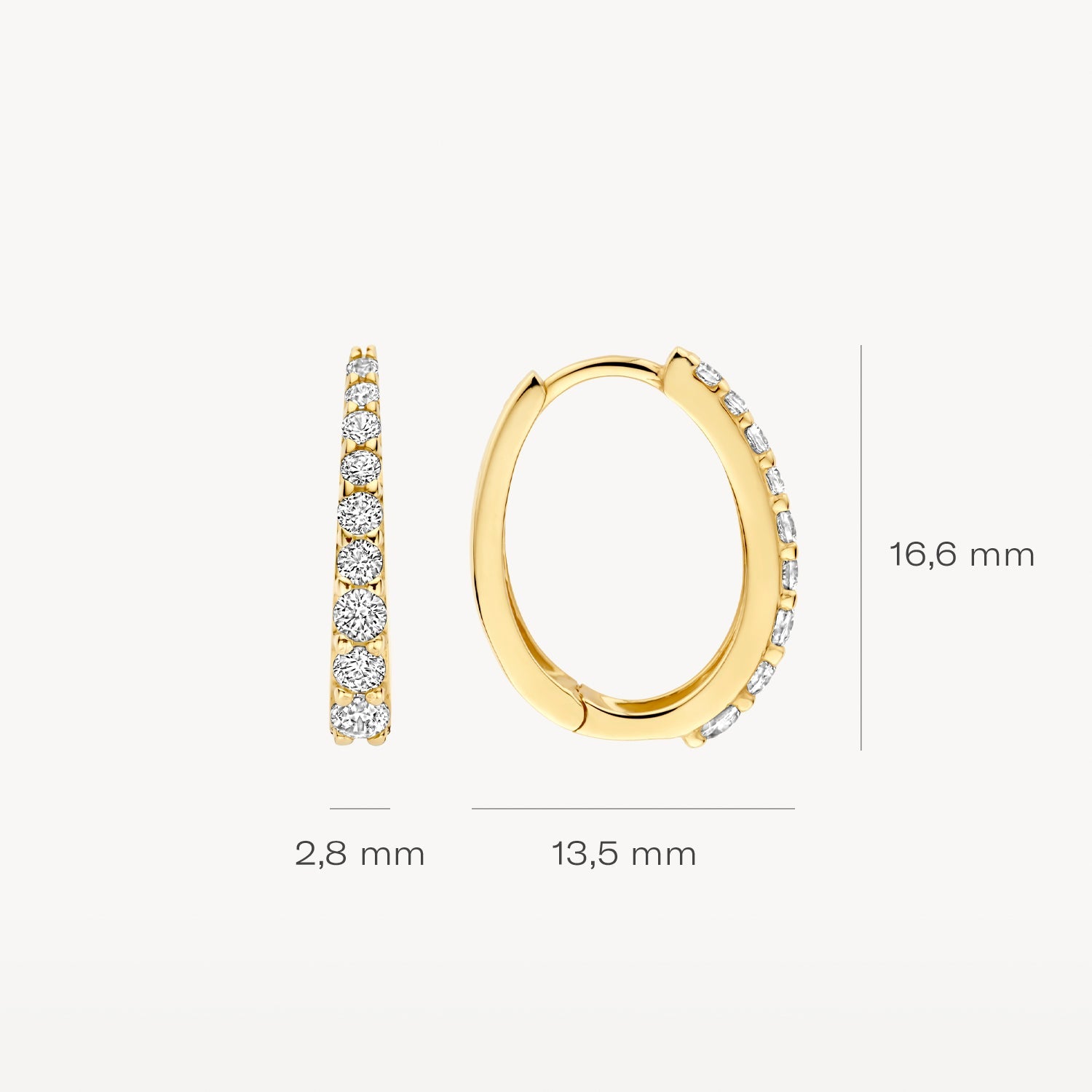 Blush Oorringen 14kt Goud 7342YZI