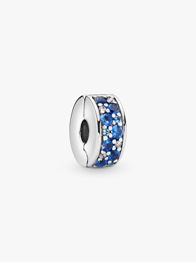 Pandora Blauwe Pavé Clip Bedel 791817NSBMX