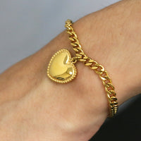 CO88 Collection Stalen Armband Goud met Hart 8CB-90744