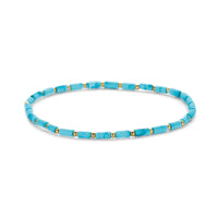 CO88 Collection Stalen Armband Blauw en Goud 8CB-90922