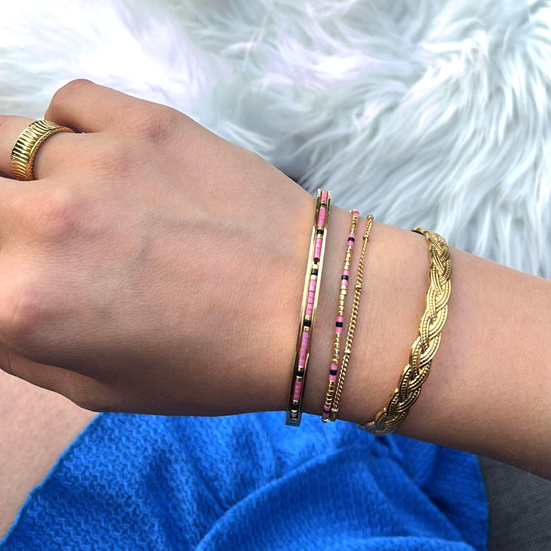 CO88 Collection Stalen Armband Goud 8CB-91214