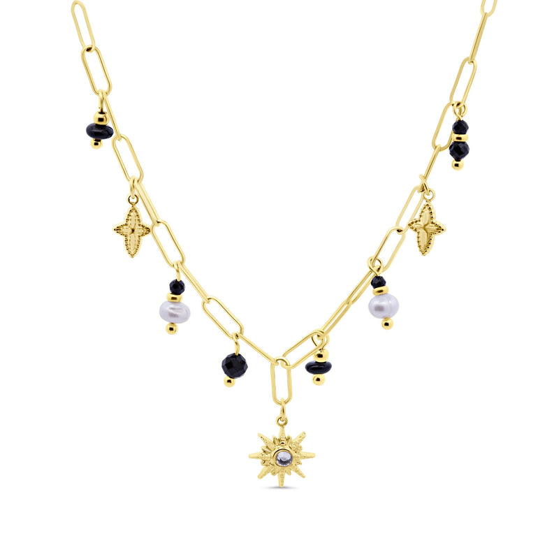 CO88 Collection Stalen Ketting Goud met Bedels 8CN-26460