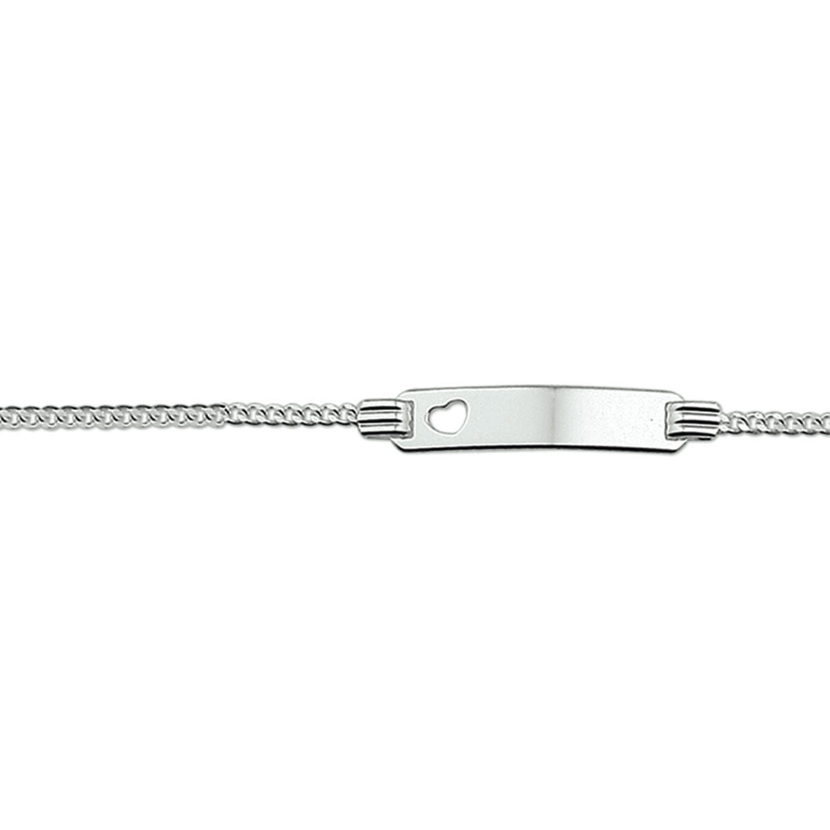 Zilveren Graveerarmband Hart Gourmet Plaat 4,8 mm 11 - 13cm 1327367