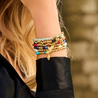 CO88 Collection Stalen Armband Goud met Parels en Zeester 8CB-90839