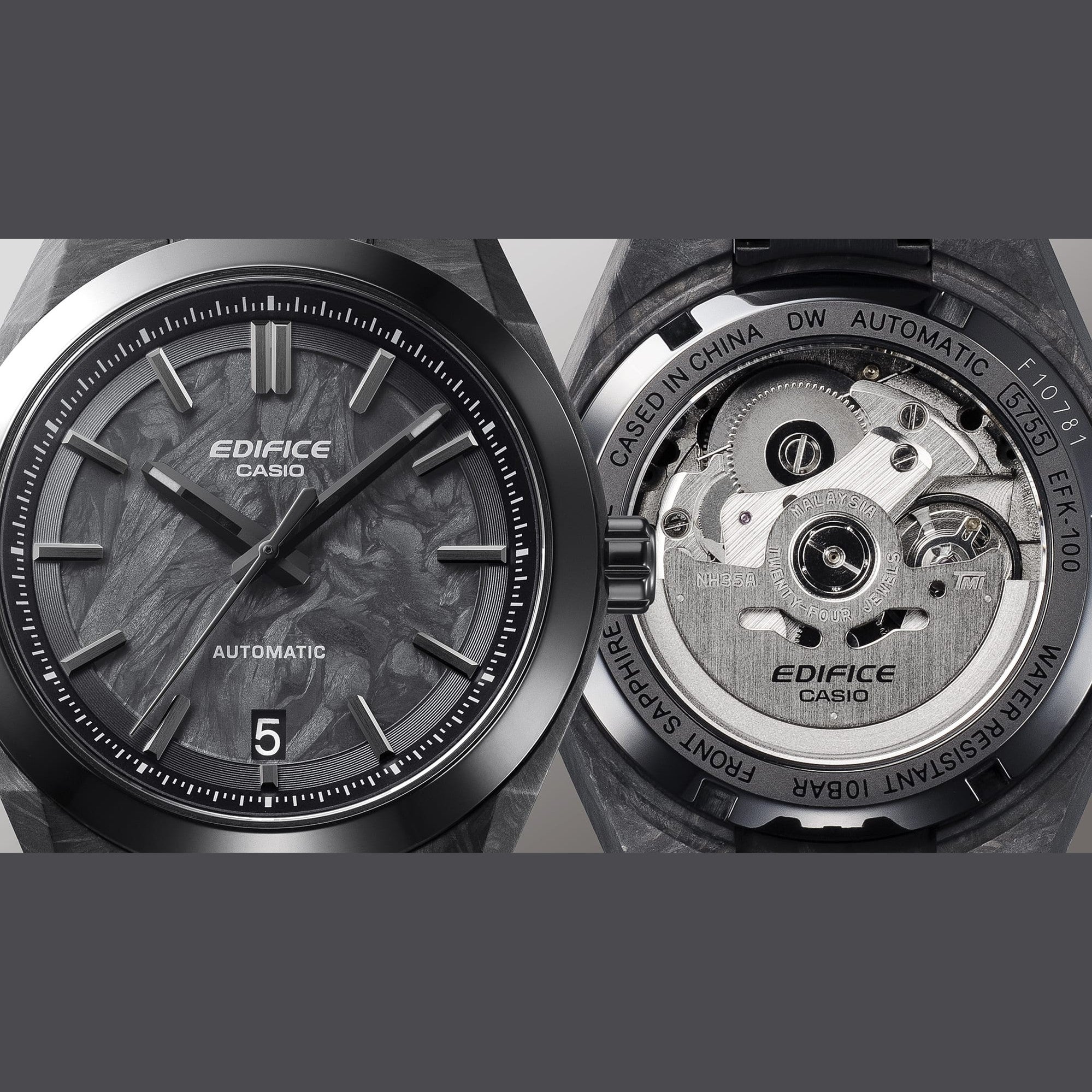 Casio Edifice Automaat 'Forged Carbon Case' EFK-100XPB-1A