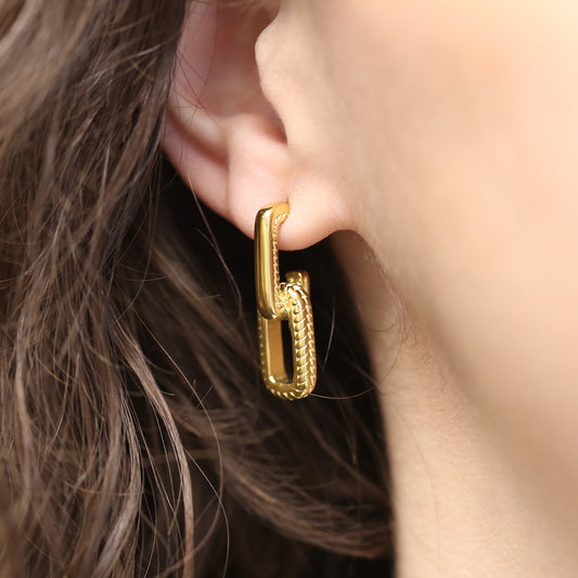 CO88 Collection Stalen Oorhangers Goud 8CE-70556